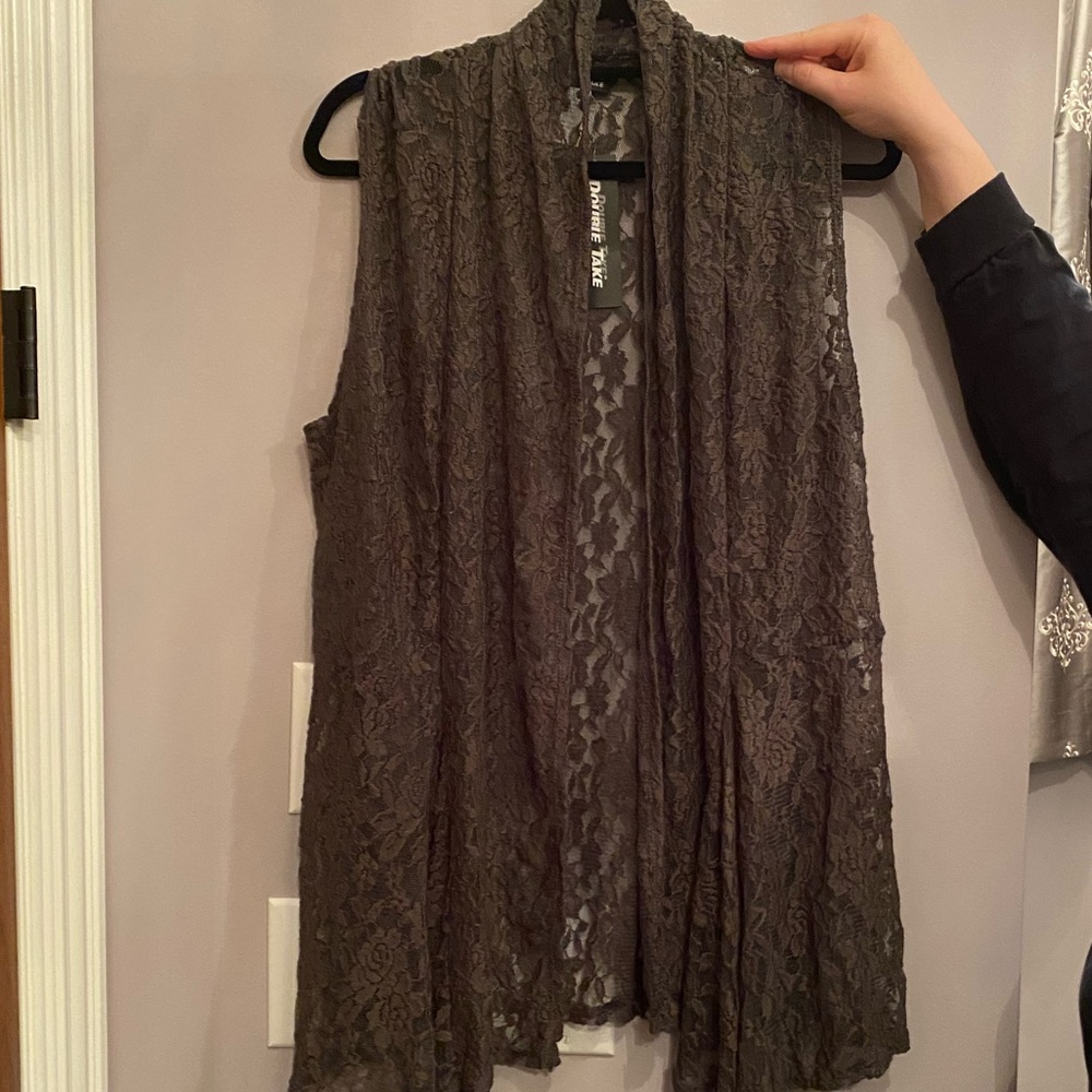 Olive Green Floral Cardigan